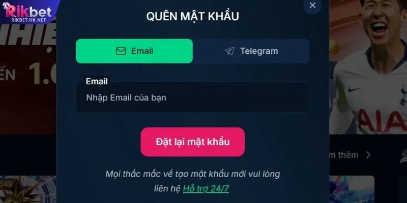 Đăng nhập RIKBET và hướng dẫn xử lý khi quên mật khẩu