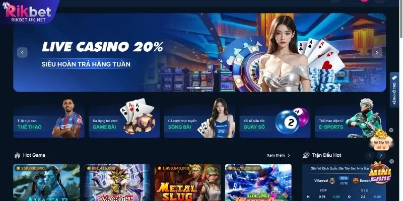 Tổng quan về giao diện giải trí RIKBET